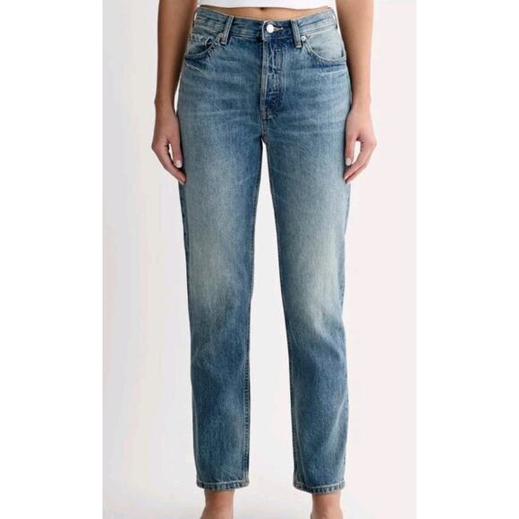 Everlane The 90s Cheeky Straight Jeans 100% Organic Cotton 28 Crop - Picture 1 of 11
